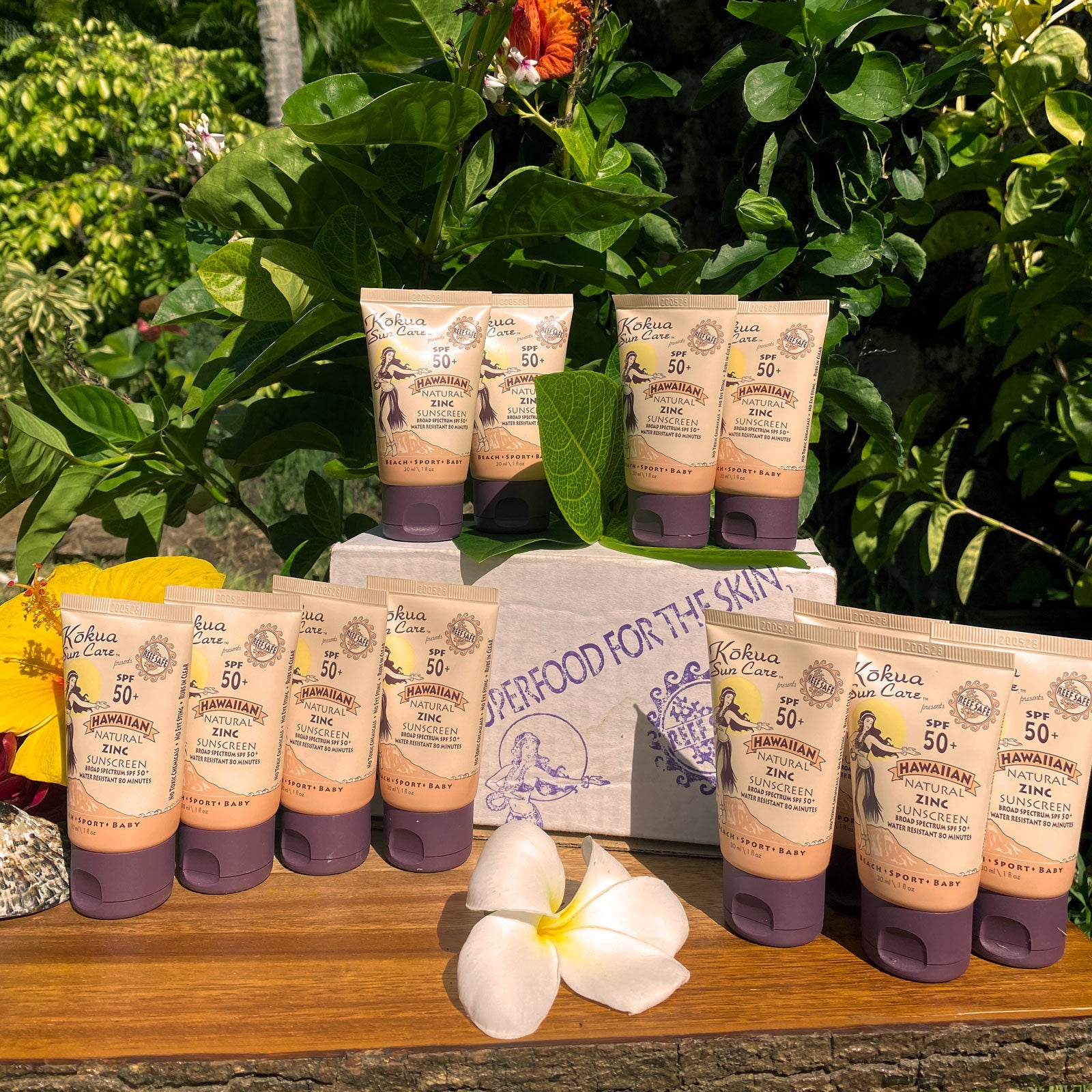 1 oz Hawaiian Natural Zinc Sunscreen SPF 50/80 min water resistance Beach/Sport/Baby